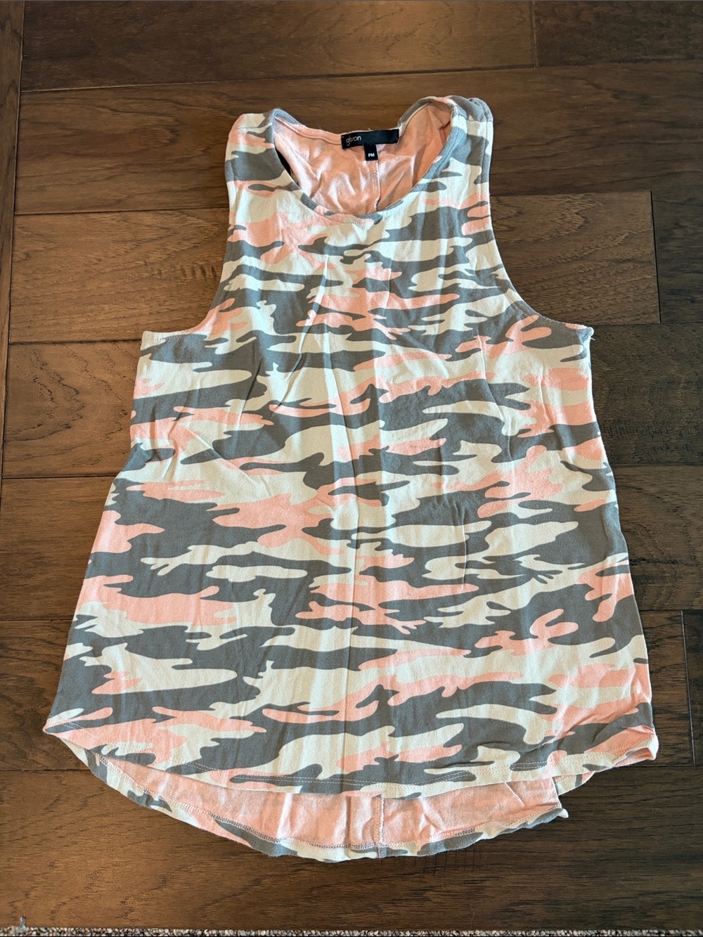 Gibson Petite Pink Camo Racerback Tank Sz MP